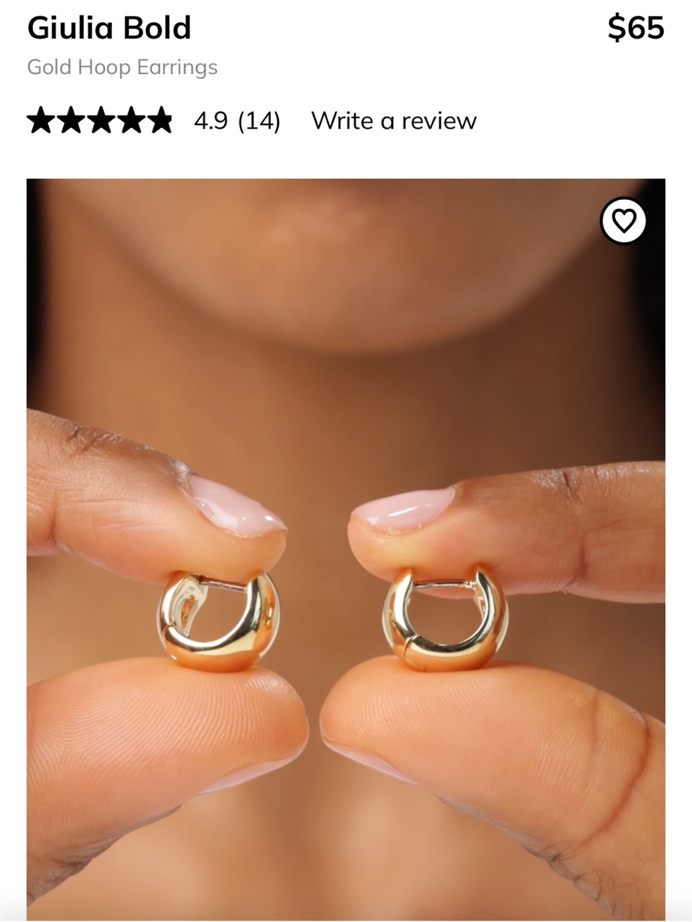Gold Hoop Stud Earrings
